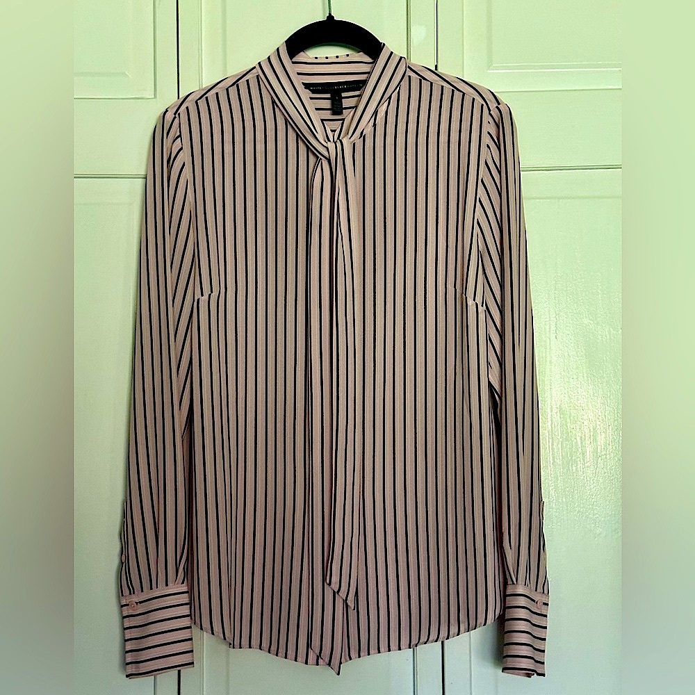 WHBM Pinstripe Blouse